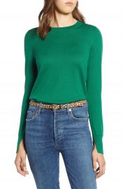 Halogen   Slit Sleeve Sweater  Regular  amp  Petite at Nordstrom